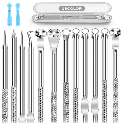 8PCS Blackhead Remover Kit - Pimple Extractor Tools for Face, Stainless Steel