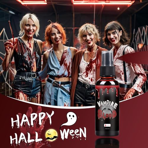 Fake Blood Spray for Halloween – 2fl oz Washable Makeup