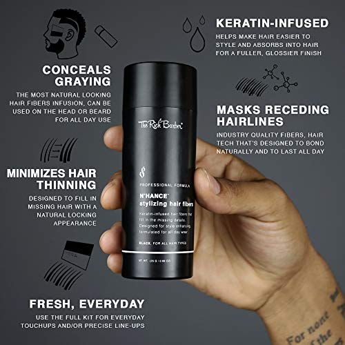 Rich Barber Hair Building Fibers - 25g Black