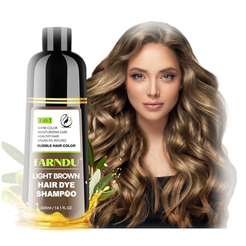Light Brown Hair Dye Shampoo with Argan Oil - 6 Month Color