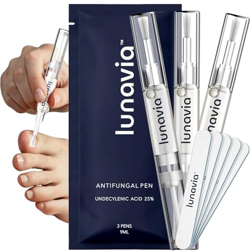 Lunavia Antifungal Pen 3-Pack - Treats Athlete’s Foot, Jock Itch, Ringworm, 25% Undecylenic Acid