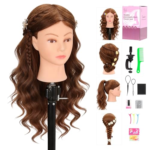 Cosmetology Mannequin Head 22-24" Real Human Hair Training