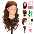 Cosmetology Mannequin Head 22-24" Real Human Hair Training