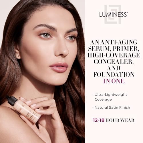 Luminess Air Silk 4-In-1 Airbrush Foundation- Foundation, Shade 040 (.5 Fl Oz) - Sheer to Medium Coverage - Anti-Aging Formula Hydrates and Moisturizes - Professional Makeup Kit for Cordless Air Brush