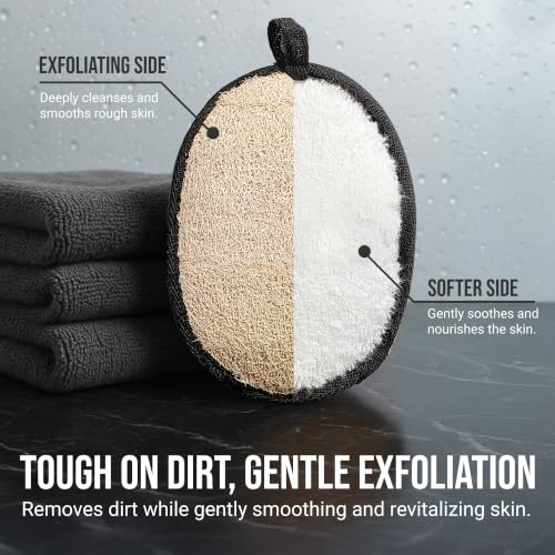 Egyptian Loofah Body Scrubber 2-Pack - Natural Exfoliating Shower Sponge
