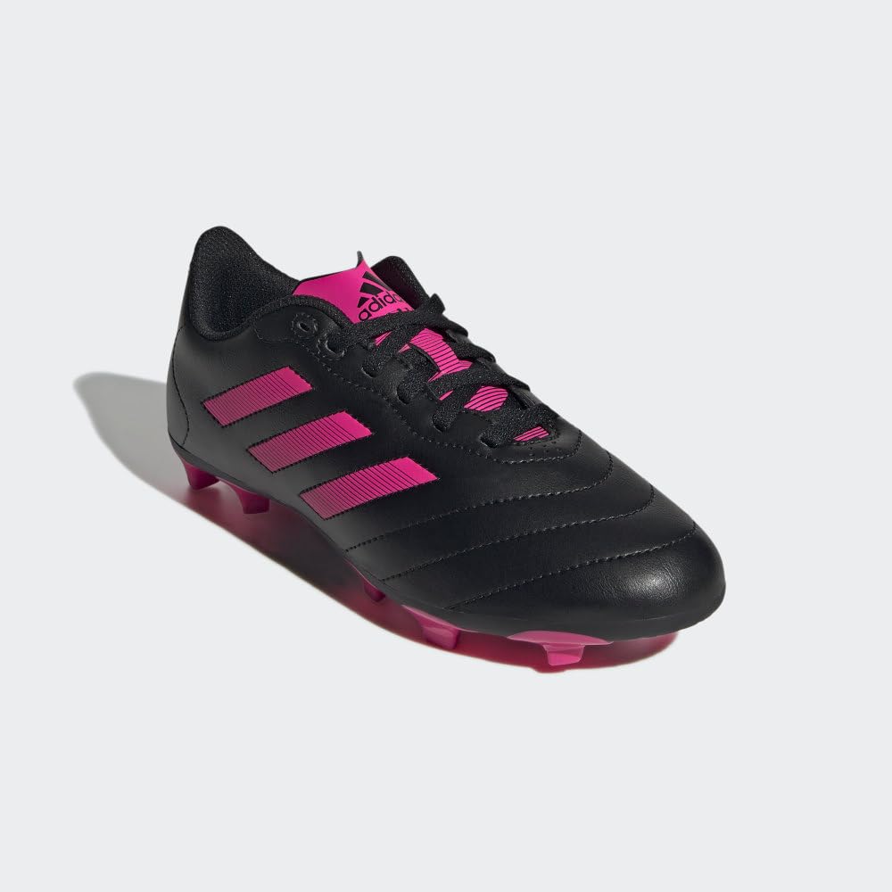 adidas Kids Goletto VII Firm Ground Cleats Soccer Shoe, Core Black/Team Shock Pink/Core Black, 9.5 US Unisex Toddler