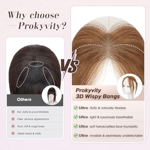 Clip-In Curtain Bangs | 100% Human Hair | Light Brown #06