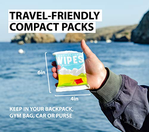 Bar-D Biodegradable Body Wipes with Tea Tree & Aloe – 3-Pack Camping Shower Wipes (10 Wipes/Pack)