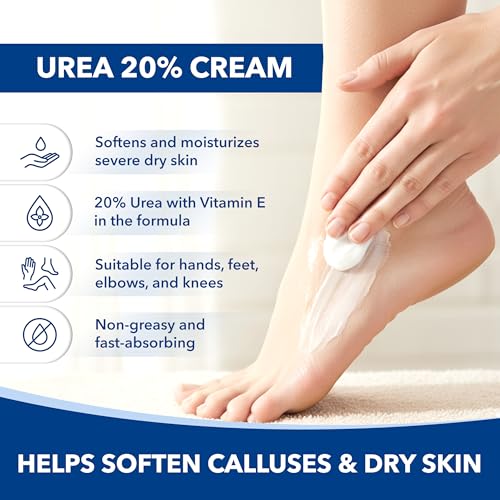 Urea 20% Cream with Vitamin E – 3 oz Moisturizer for Dry Skin