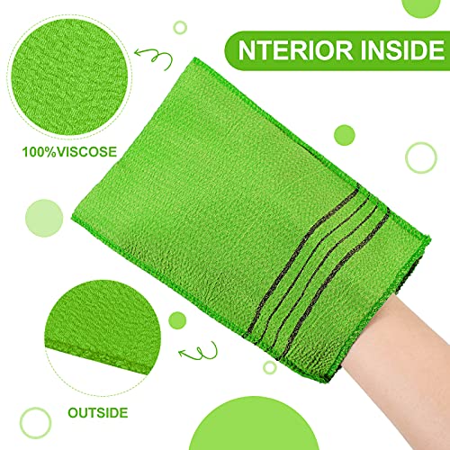 Tatuo 12-Pack Korean Exfoliating Mitts, Viscose Rayon Body Scrub