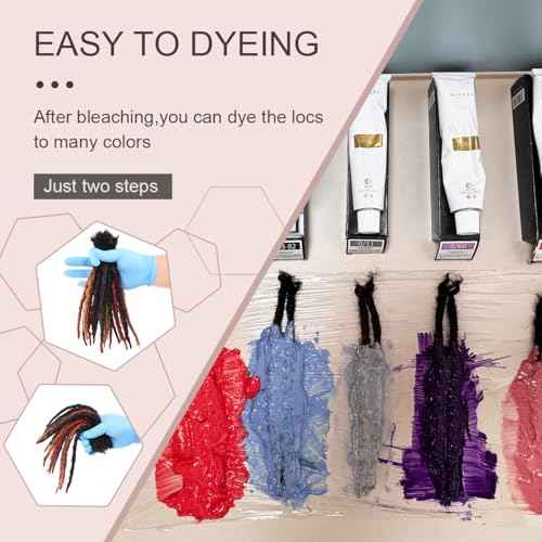 DAIXI Handmade Interlocking Locs 100% Real Human Hair Permanent Loc Extensions Textured Natural Looking Soft Dreadlocks (1B - 0.8cm, 10 Inch 20 Strands)