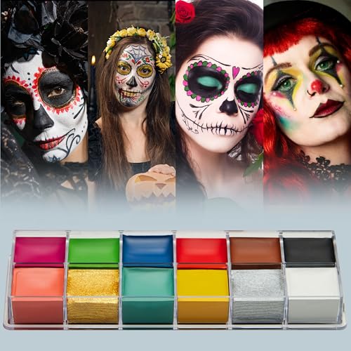 Halloween Makeup Kit with Wound Wax, Fake Blood & Face Paint