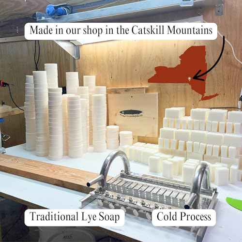 troutcreeksoaps¢ç Traditional Lard Soap, 3 Bars | Natural, Unscented & Biodegradable | Handmade with Just 3 Simple Ingredients | Pig Tallow Bar Soap Made in the USA