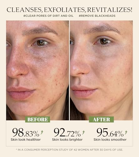 Vitamin C & Turmeric Face Scrub - Gentle Exfoliating Cleanser, 4.23 oz