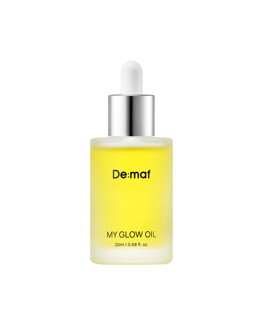 De:maf My Glow Oil – 100% Natural Face Oil for Sensitive & Oily Skin, Hydrating & Non-Comedogenic with Jojoba, Macadamia & Vitamin E – Lightweight Facial Oil for Dry Skin
