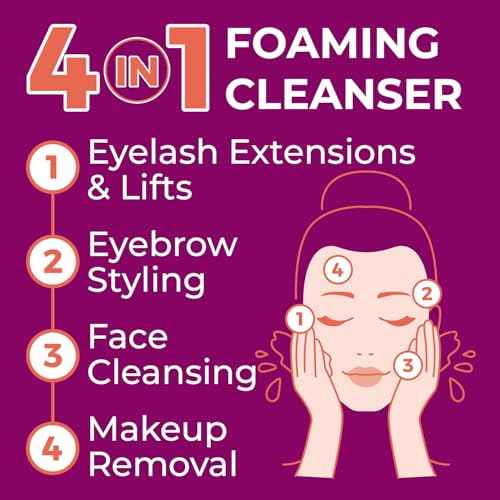 Professional Lash Shampoo for Extensions - 1 Litre Eco-Refill Bulk - Salon-Grade Eyelash Cleanser, Oil-Free, Fragrance-Free, Made in America ? Lash Wash Concentrate