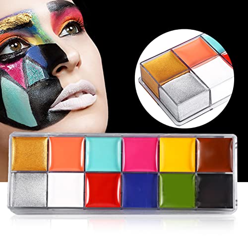 12 Colors Face Body Flash Oil Pigment Makeup Paint