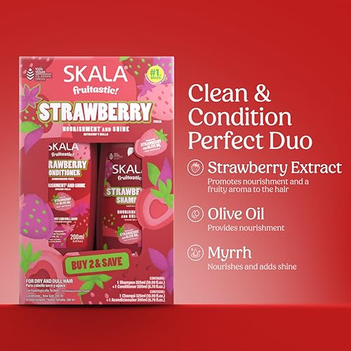 SKALA Strawberry Shampoo & Conditioner Set - 325 mL Each, Vegan Formula