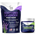 Soothing Lavender Foot Soak with Epsom Salt - Best Toenail Treatment, & Softens Calluses - Soothes Sore & Tired Feet, Moisturizing Athletes Foot Care For Dry Cracked Feet Cream