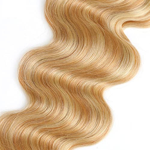 Honey Blonde Bundles Human Hair 613 Body Wave Bundle Blonde Body Wave Bundle 14 14 14 inch P27/613 Human Hair Bundles