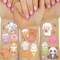 Kawaii Food Animals Temporary Tattoos - 2 Sheets