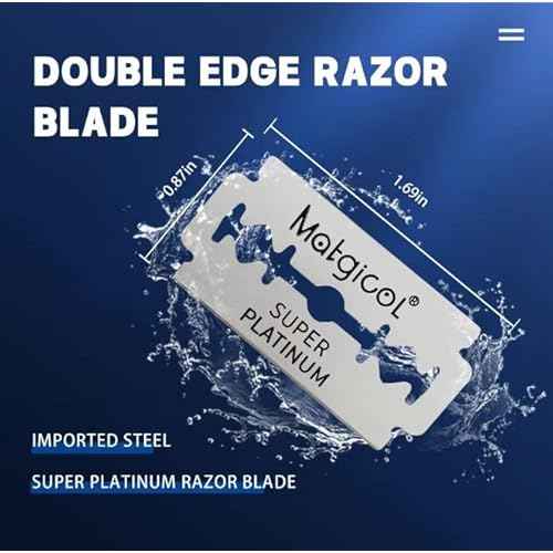 100Pcs, Double Edge Safety Razor Blades, Premium Platinum Stainless Steel Razor Blades with PTFE, Tungsten and Chromium Coated Edges for Smooth, and Comfortable Shaves