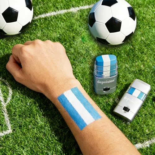 3-Pack Face Paint Sticks for Sports Fans - Washable & Hypoallergenic
