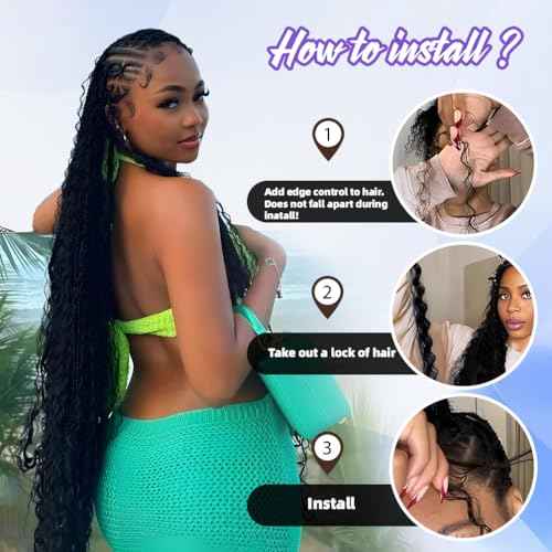 Deep Wave Human Braiding Hair for Boho Braids ? 14 Inch 120g 3 Bundles/Pack Chocolate Brown, 100% Unprocessed 12A Brazilian Virgin Hair Bulk, No Weft, Wet & Wavy Curly Knotless Extensions