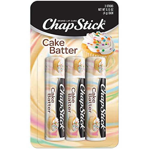 ChapStick Cake Batter Limited Edition Flavored Lip Balm Tubes - 0.15 Oz (Pack of 3)