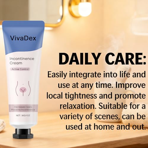 Incontinence Cream for Women,VivaDex Cream - Deep Hydration, Lightweight And Non-Greasy Formula,1oz/PCS (1pcs)