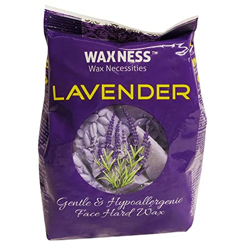Waxness Premium Luxury Lavender Face Hard Wax Beads 0.8 lb / 400g (Pack of 2)