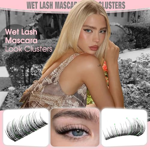Goddvenus Wispy Natural Lash Clusters 12-14-16mm H-Wispy Mascara Like DIY Eyelash Extensions