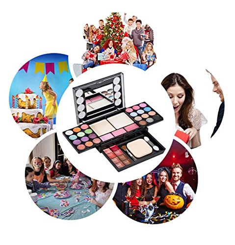 37-Color Eyeshadow Palette Makeup Kit with Brushes & Lip Gloss