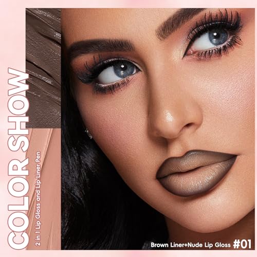 Noerrors Dual-End Lip Liner & Gloss Combo Set - 3 Colors