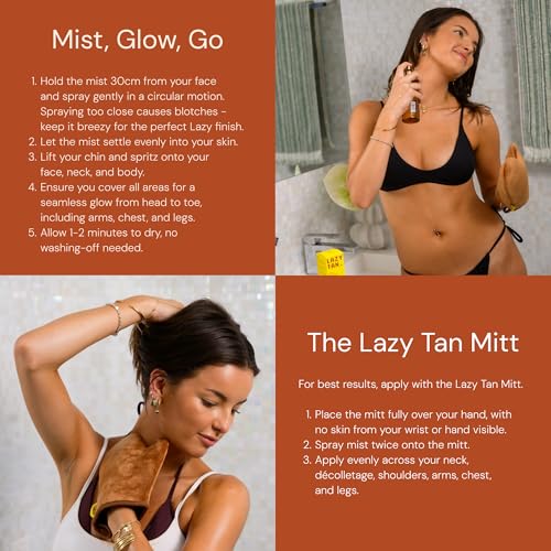 Lazy Tan Self Tanning Mist - Hydrating Spray for Face & Body