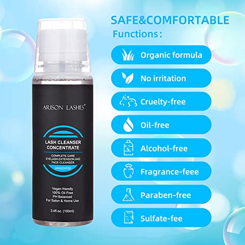 Lash Shampoo Concentrate for Extensions - 100ml Foaming Cleanser