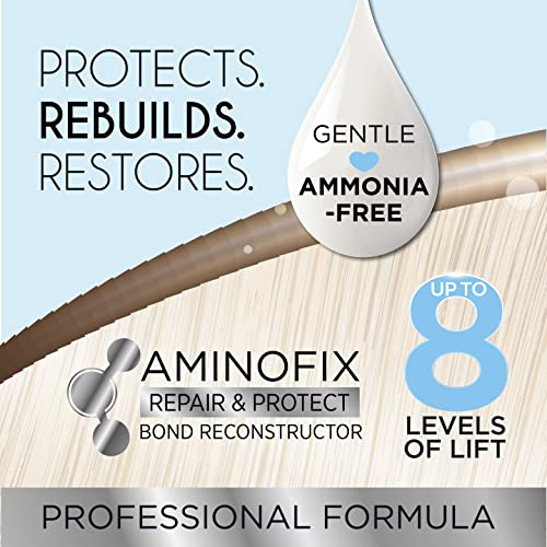 Knight & Wilson PurePlex Bond Reconstructing Cream Hair Bleach, Lifts up to 8 Shades, Protects & Repairs during Lightening. Complete bleaching kit with tint bowl and brush. Ammonia Free.