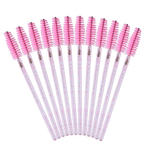 G2PLUS Pink Disposable Eyelash Brushes 300 Pack for Mascara & Brows