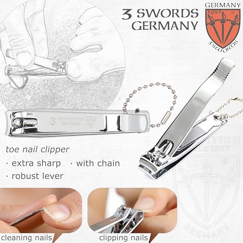 4-Piece Manicure Pedicure Grooming Kit with Leather Case