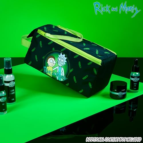 RICK AND MORTY Toiletry Bag for Men Teenagers - Wash Bag Travel Toiletries Bag Grooming Travel Gym - Gifts for Him