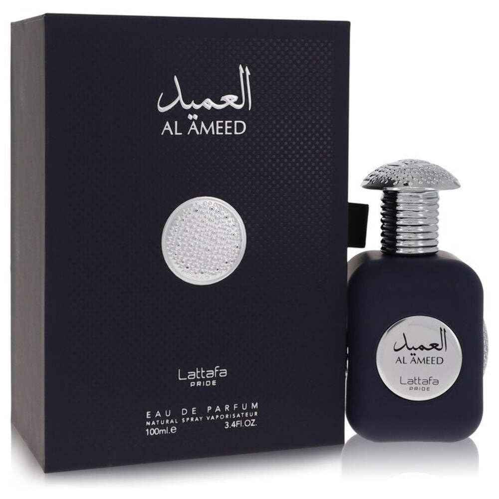 Lattafa Al Ameed Silver Eau De Parfum Spray for Unisex, 3.4 Ounce
