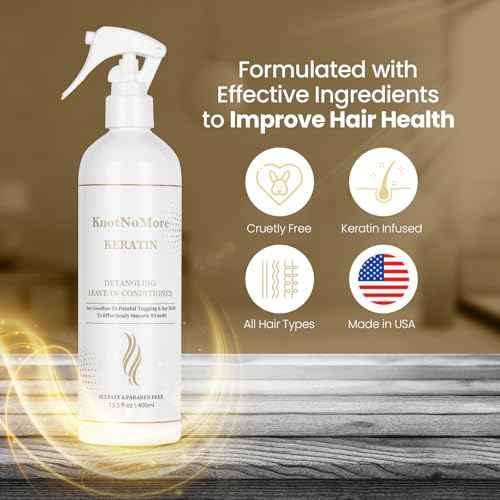 Daily Leave-in Detangler & Moisturizer for Dry, Tangle-Prone, Matted, Frizzy Hair | Adds Shine & Heat Protection with Vitamin B5 | Suitable for All Hair Types, Sulfate & Silicone-Free.