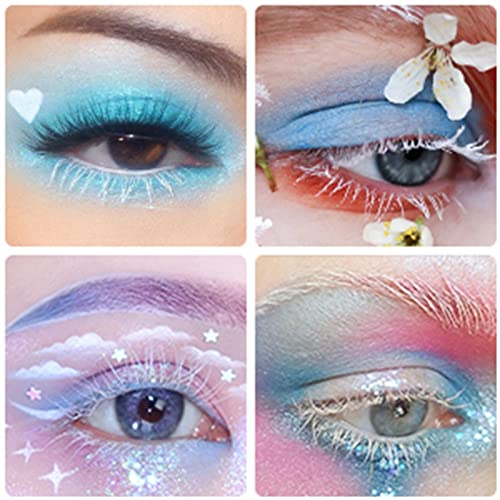 White False Eyelashes 2 Pairs Upper & Lower Lashes