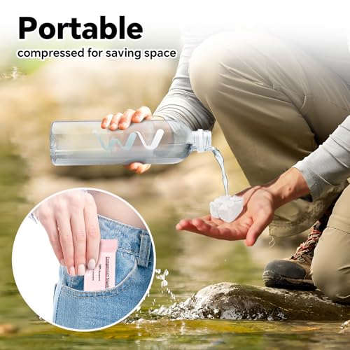ICOTLE Compressed Towels - 70 Bulk Pack Disposable Face Towels