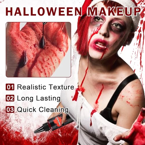 Halloween Fake Blood Makeup Kit - 4 PC SFX Set