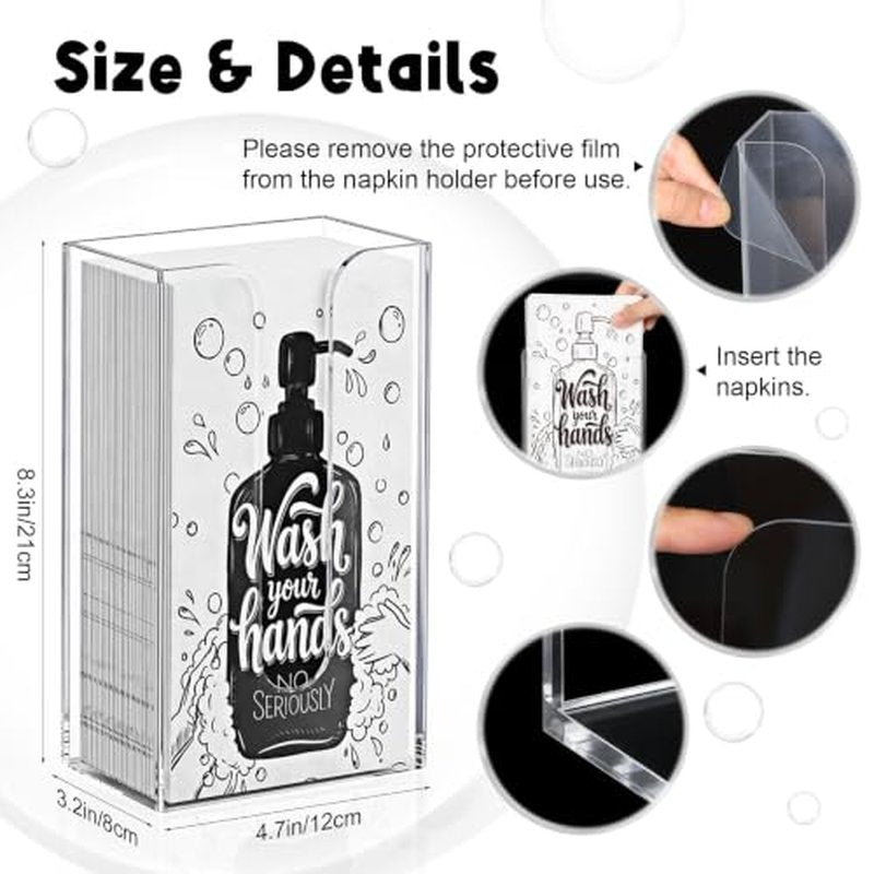 150 Pcs Disposable Hand Towels with Acrylic Holder
