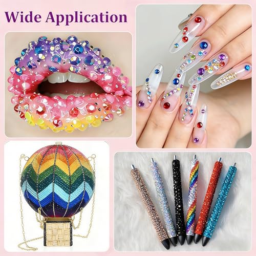 Multicolor 3mm Rhinestones for Crafting Bedazzling Jewelry & DIY Projects (40 Colors, 32000Pcs)