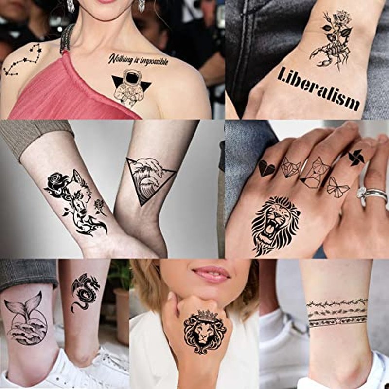 52 Sheets Temporary Tattoos for Kids & Adults – Tribal & Floral Designs