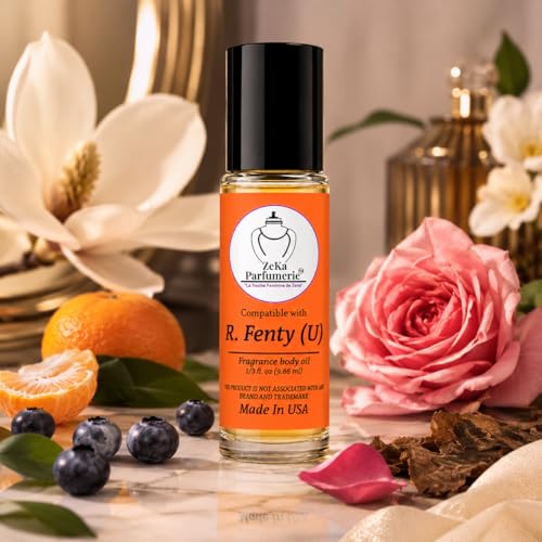 ZEKA PARFUMERIE Unisex Blueberry & Citrus Body Oil 1/3 Fl Oz - Alcohol-Free Perfume Oil