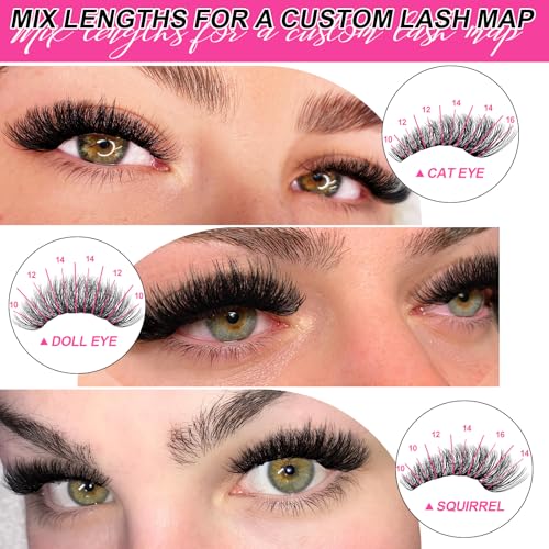MilyBest Lash Clusters Kit 10-18mm Wispy Volume Reusable
